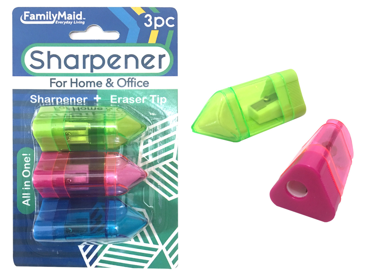 pencil and eraser and sharpener