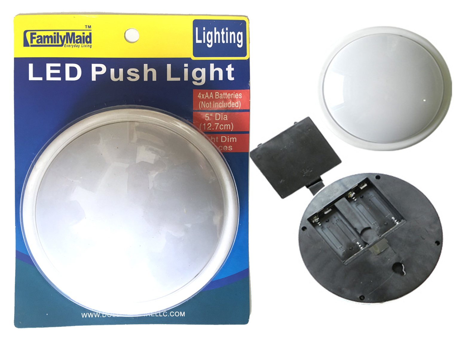 Wholesale White LED Push Light 5" DollarDays