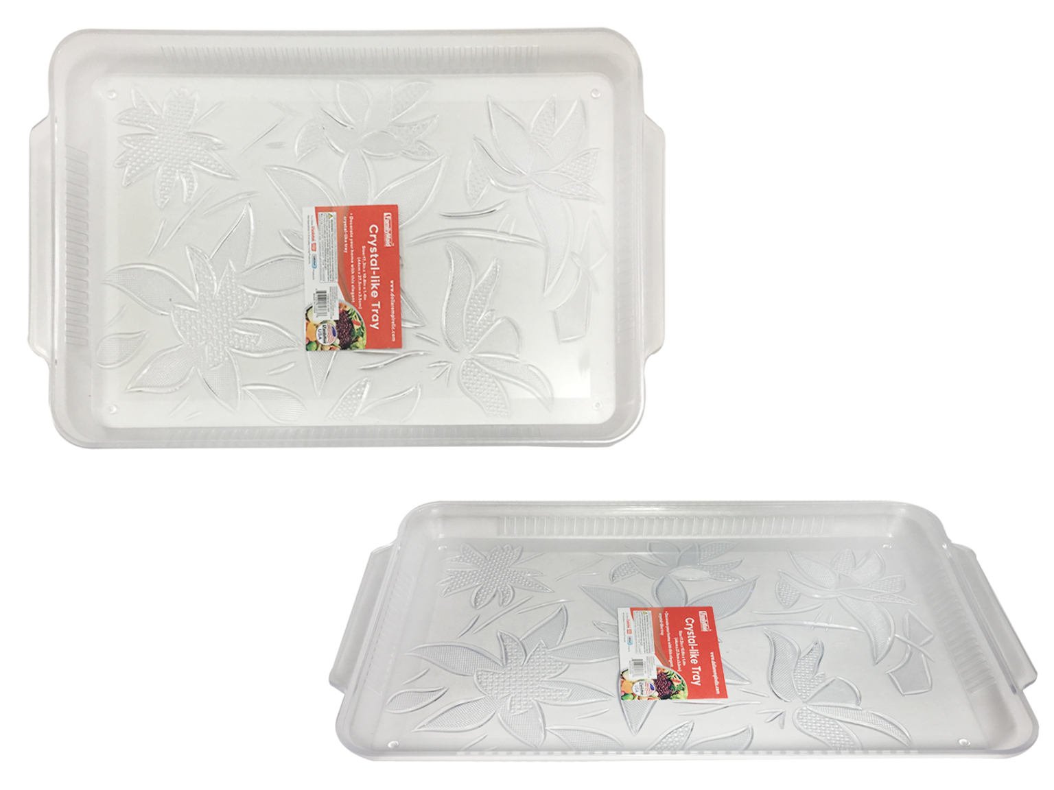 Wholesale Clear Rectangular Plastic Tray 17.3" (SKU 2334200) DollarDays