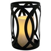 Candle Holder w/ Flameless Candle- Black