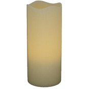 3x8 Flameless Melted Top Ivory Pillar Candle