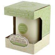 Flameless Indoor/Outdoor 3x4 Ivory Pillar Candle