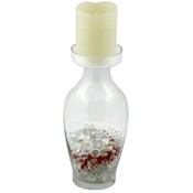 Pillar Candle Holder w/Flameless Candle - Urn