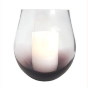 Stemless Glass Flameless Candle Holder- Purple
