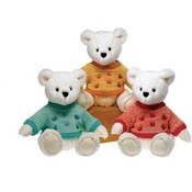 10" Sitting White Bears With Sweater