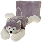 18' Husky Dog Peek-A-Boo Pillow Wholesale Bulk