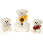 9" Cream Color Sitting Bear