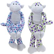 15.5" 4 Assorted Polka Dot Monkeys