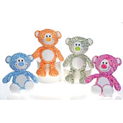 Hennatude- 16" 4 Assorted Color Bradley Bear