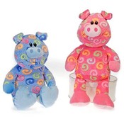 18" 2 Asst. Color Swirl Pig