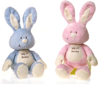 Wholesale 11" 2 Asst. "My 1st. Bunny" B/B Bunnies (SKU 1265420) DollarDays