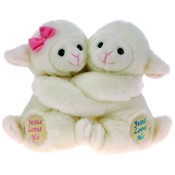7.5" Bff Lambs W/Jesus Loves Me Patches