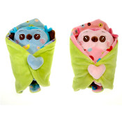 5.5" 2Asst. Color Blanket Baby Owl -