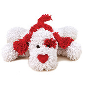 16" Laydown Nubby Dog in Red and White
