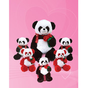 11" 2 Assorted Color Valentine Pandas