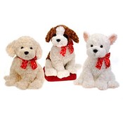 15" 3 Assorted Sitting Valentine Dogs
