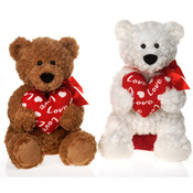 15" 2 Asst. Sitting Bears Holding "Love"