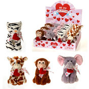 6.5" 4 Asst. Bb Jungle W/Heart In