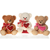 14" 3 Asst. Sitting Bears W/"Love You"