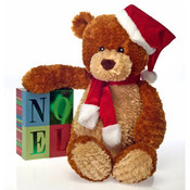 21" Xmas Bear - Brown W/Tan Trim