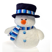 10" Snowman W/Top Hat &amp; Scarf