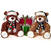 13" 2 Asst. Bears In Lumberjack Hat -