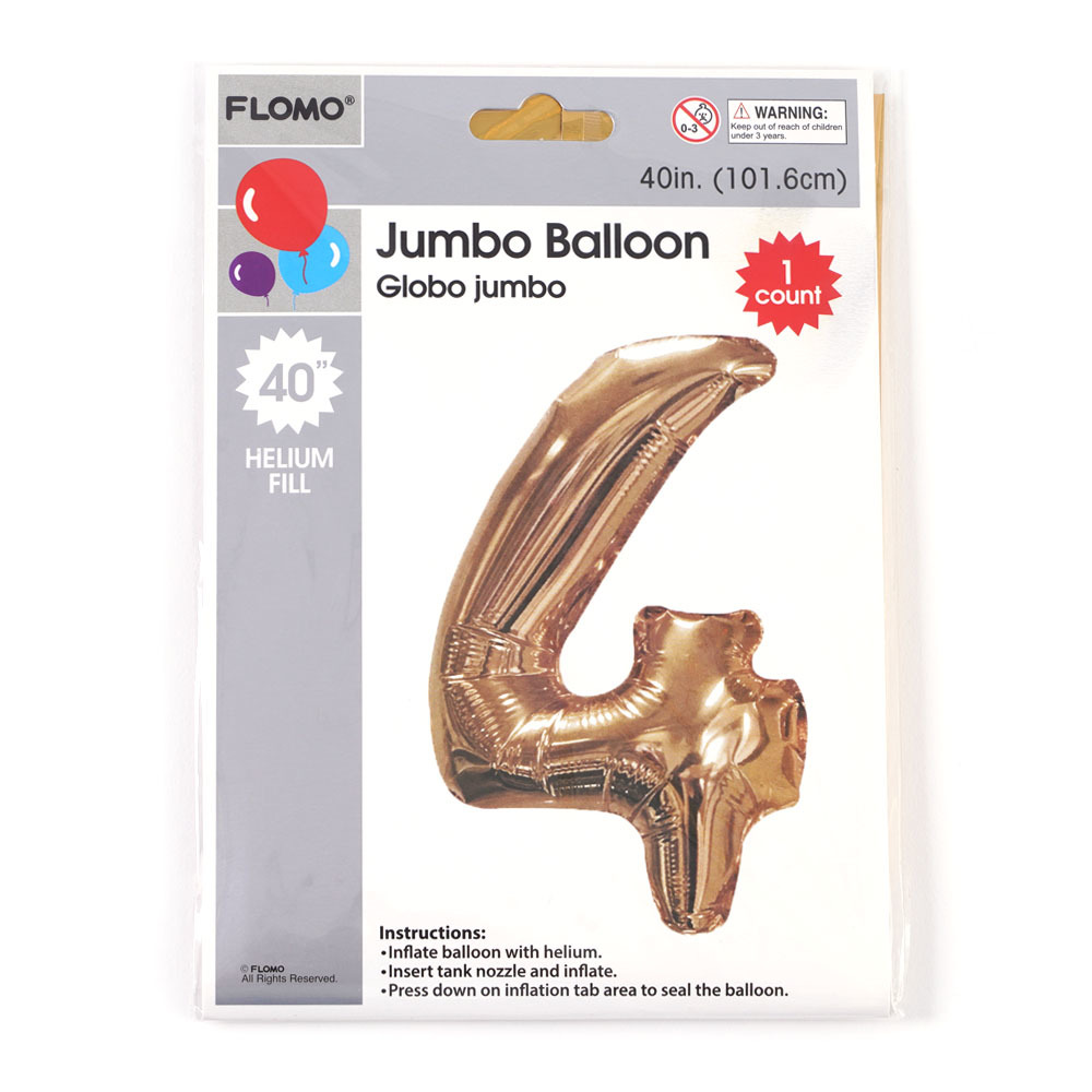 Wholesale Metallic Gold Mylar Balloon 4 40" 36 Pieces