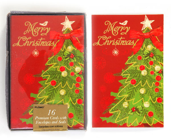 Wholesale Merry Christmas Boxed Christmas Cards - 16 Count(12x.15)