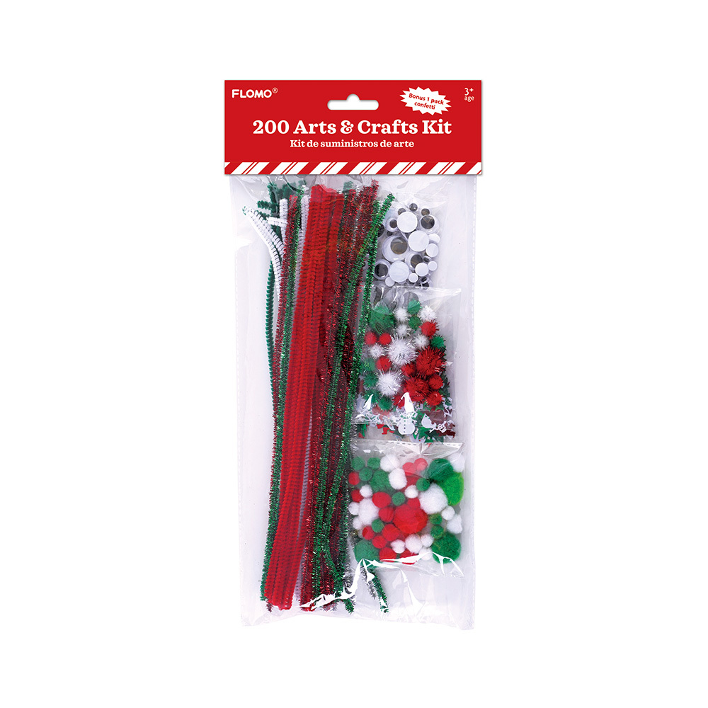 Wholesale Christmas Craft Pieces 200 Count, Assorted Pieces