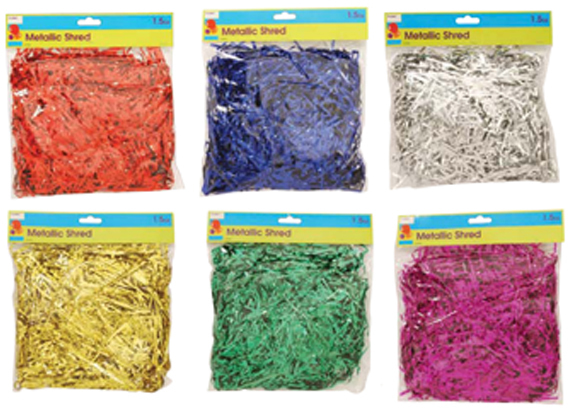 Wholesale Bags of Assorted Color Metallic Shred(96x.39)