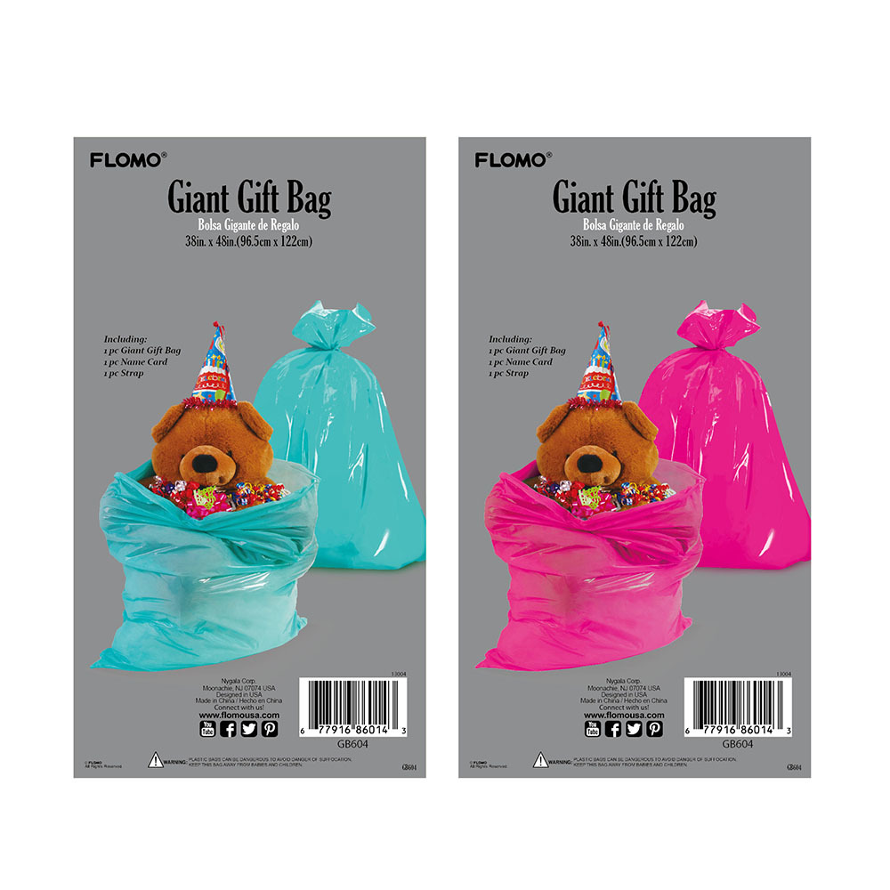 Wholesale Everyday Giant Plastic Party Gift Bags(72x.65)