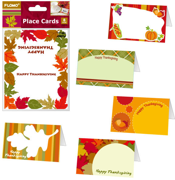 Wholesale 8 Pack Thanksgiving Place Card Holders(72x.49)