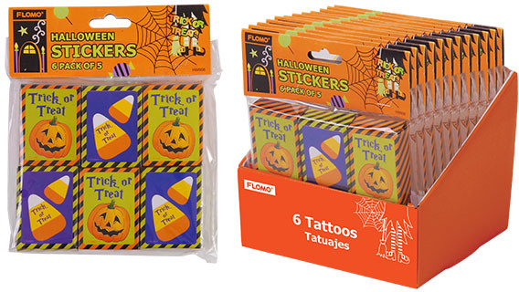 Wholesale Halloween Stickers In a PDQ Display(24x.55)