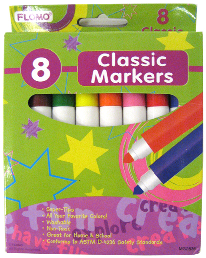 Wholesale 8 Pack Classic Markers(48x.77)