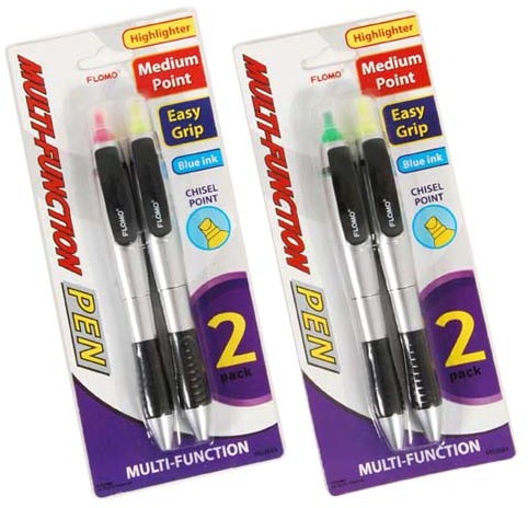 Wholesale 2 Pack Multi-Function Highlighter and Pen Combo(48x.57)
