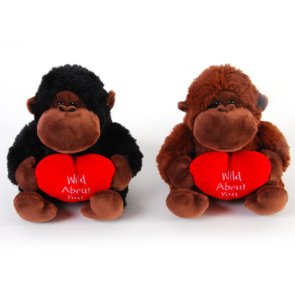 Wholesale Valentine Plush Sitting Gorilla With Heart - 9