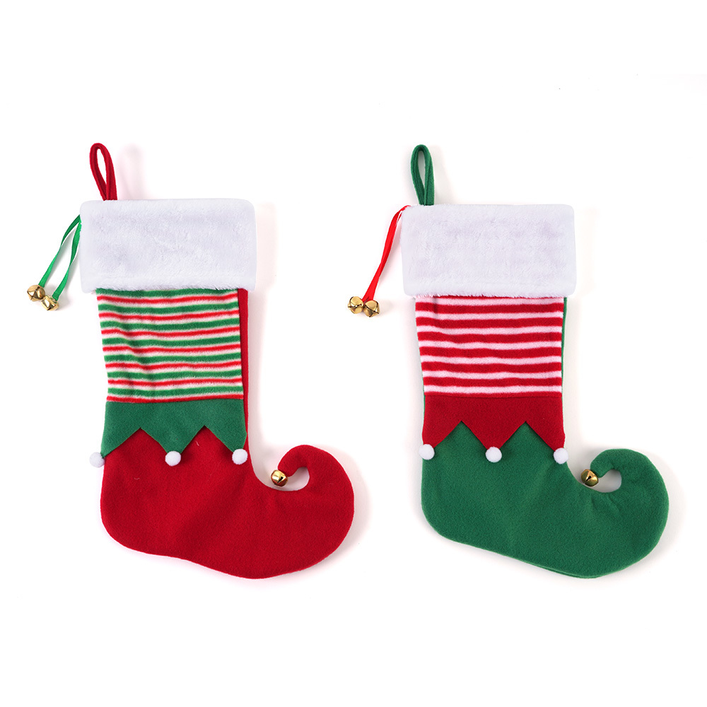 Wholesale Christmas Elf Stocking With Jingle Bells DollarDays