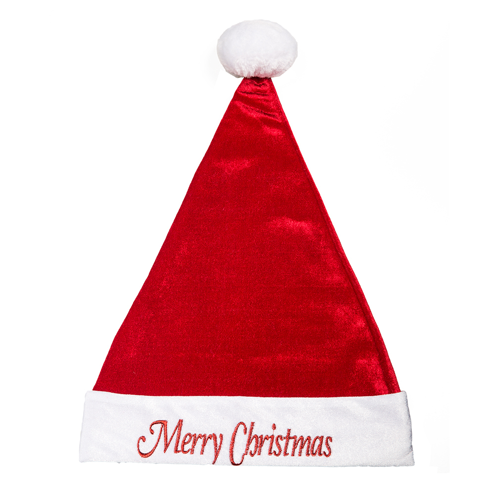 Wholesale Traditional Velvet Christmas Hat With Pom-Pom(36x.57)