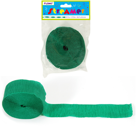 Wholesale Holiday Green Crepe Streamer DollarDays