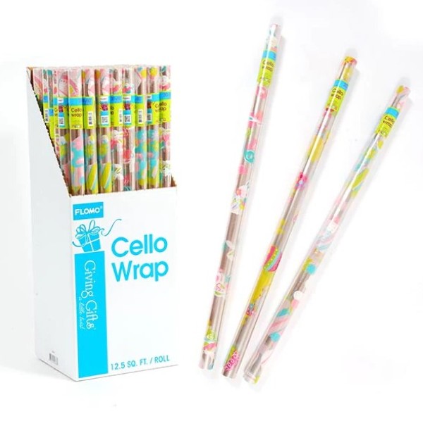 Wholesale Printed Easter Cello Wrap Plastic, Two Styles, 30" x 60"