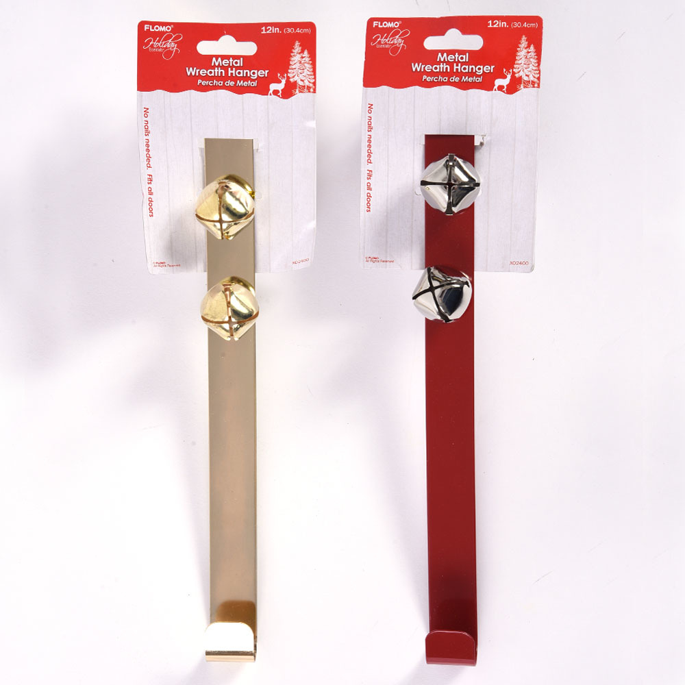 Wholesale Christmas Wreath Hangers Red, Gold, 12" DollarDays
