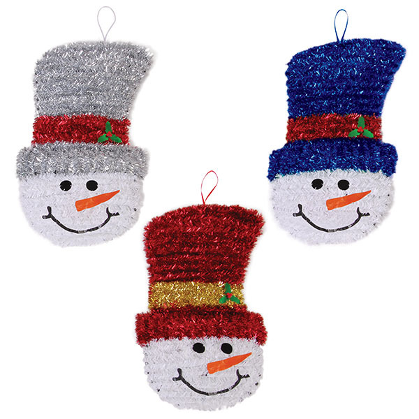 Wholesale Jumbo Tinsel Snowman With Carrot Nose(12x.13)