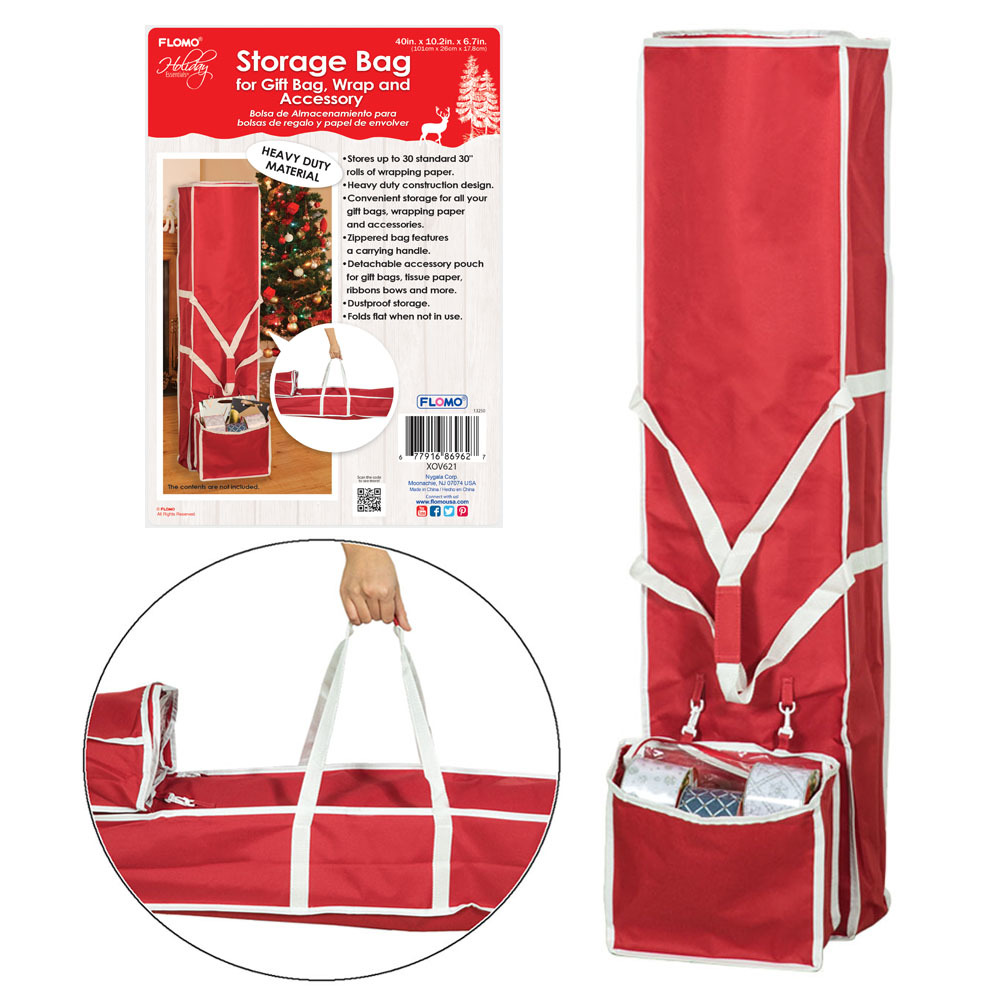 Wholesale Christmas Wrapping Paper and Ribbon Storage Bag(6x.93)