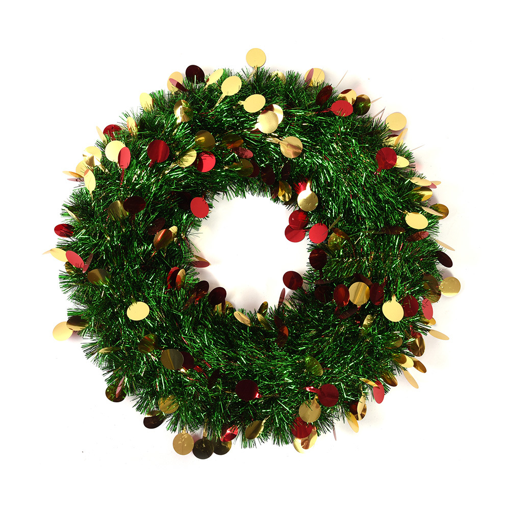 Wholesale Green Christmas Tinsel Wreath with Icons DollarDays