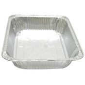 Foil Roast Pan 1/2 Size Deep - 12.75" x 10.38" x 2.56" No Label
