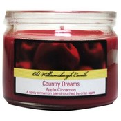 Old Williamsburgh Candle Round Jar Candle with Acetate Top- Apple Cinnamon