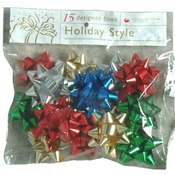 Christmas Mini Metallic Star Bows Assorted