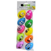 Small Plastic Crazy Face Easter Eggs 10ct