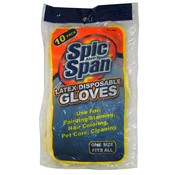 Spic N Span Latex Disposable Gloves 10 pack