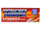 Iron Chef America Sandwich Bags Zipper 6.5"x5.875"